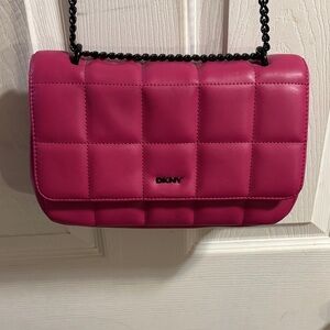 DKNY Fuchsia Quilted Crossbody Bag